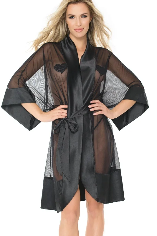 Sheer Kimono Style Robe