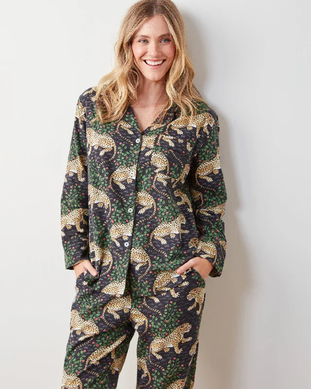 Bagheera - Petite Flannel Long PJ Set - Ink