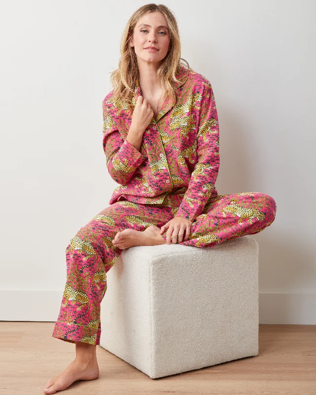 Bagheera - Tall Flannel Long PJ Set - Hot Pink