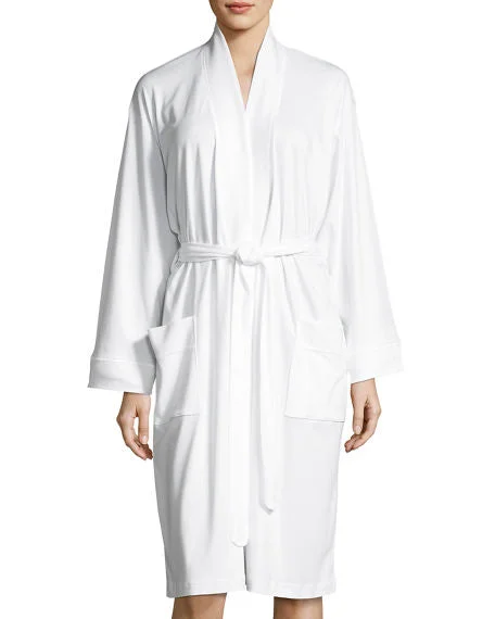 Butterknit Short Robe in White