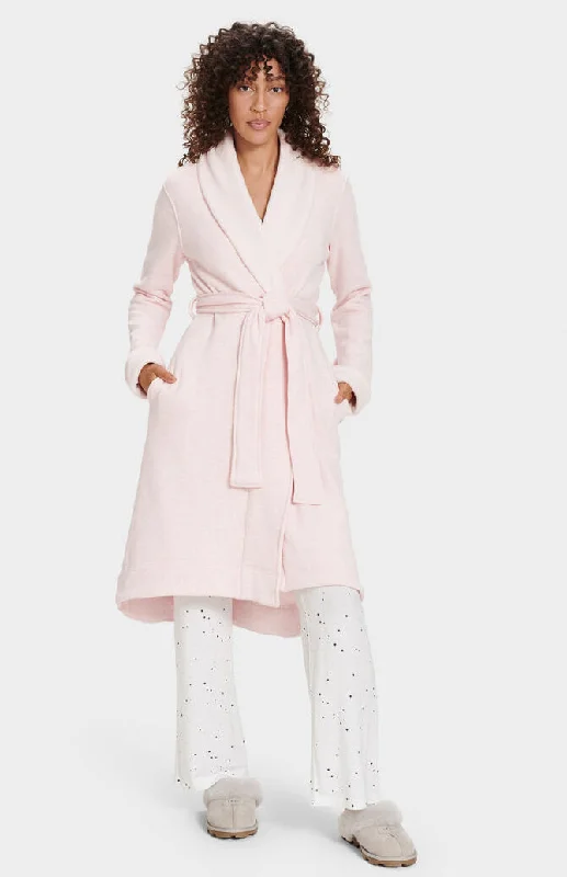 DUFFIELD II Double Knit Fleece Robe in Seashell Pink Heather