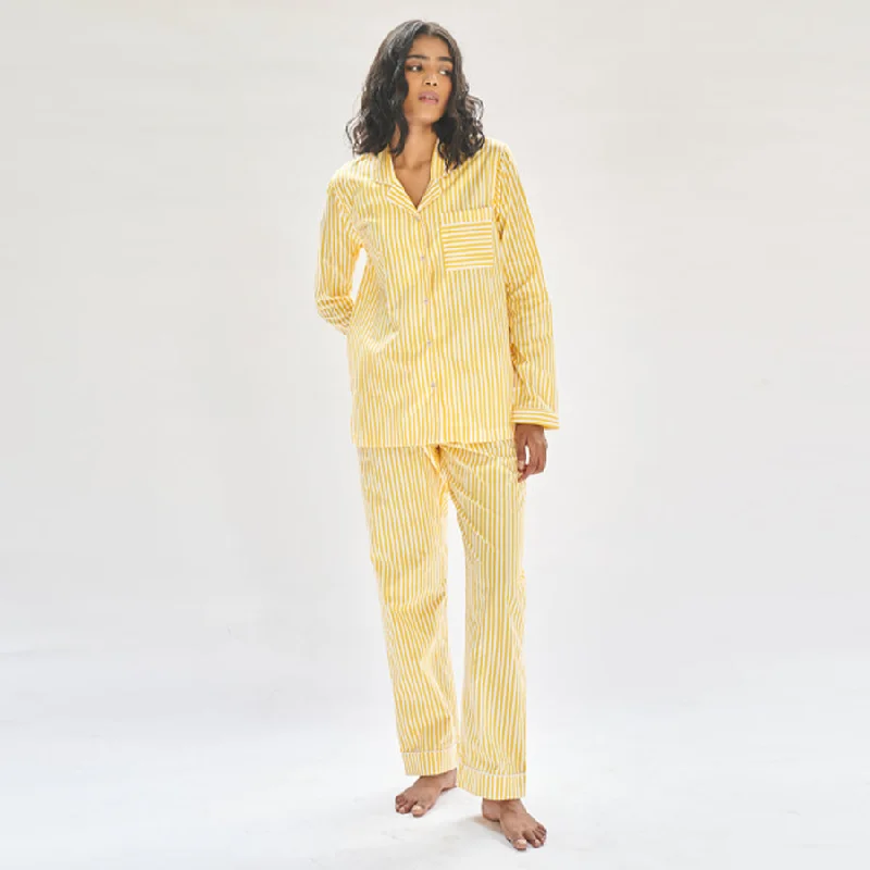 Sunray Cotton Notched Collar Pyjama Set