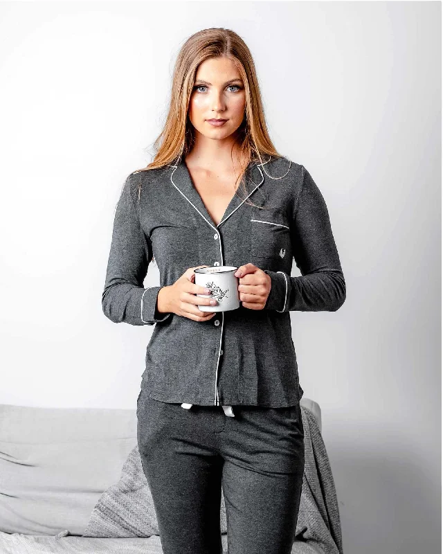 The Manor PJ Set | Charcoal