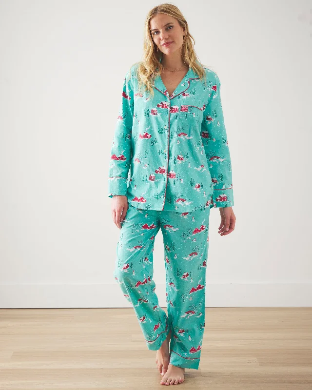 Winter Wonderland - Petite Flannel Long PJ Set - Snow Day