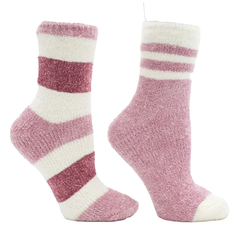 2 Pairs Velvet Slipper Socks | Rose and Shea Butter Infused | Grey