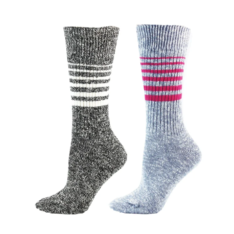 Women's Casual Stripe Crew Sock