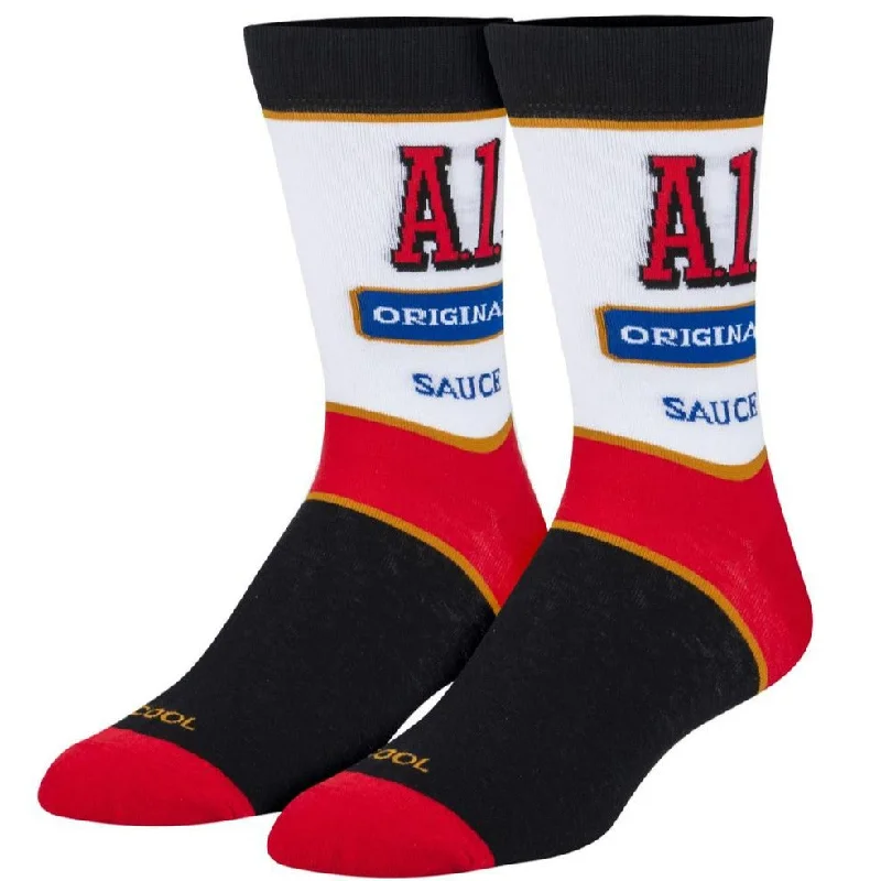 A1 Steak Sauce Men's Crew Socks