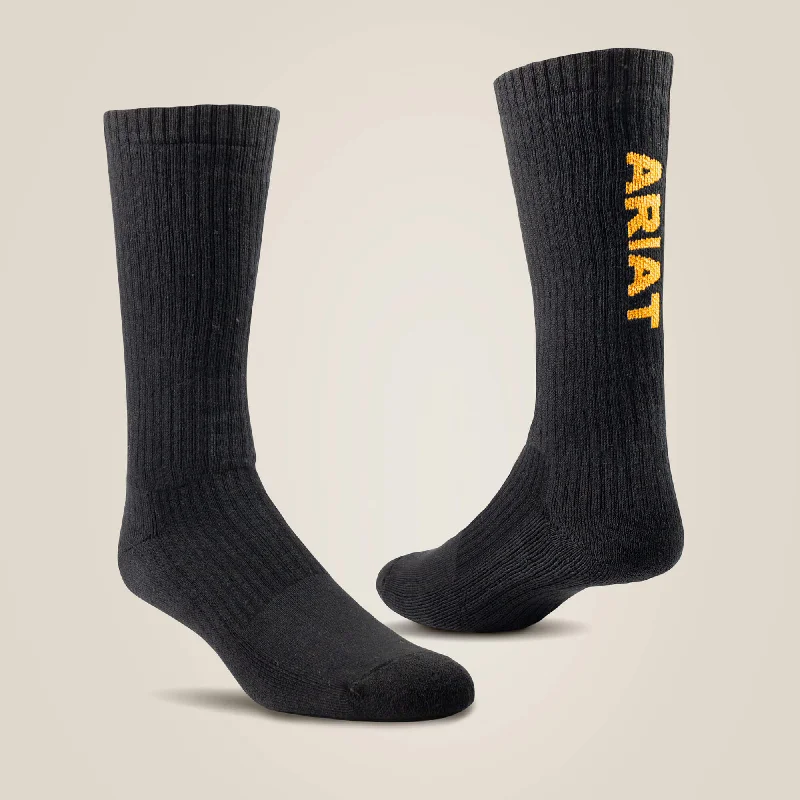 Ariat Adult Premium Cotton Mid Calf Socks 3 Pair