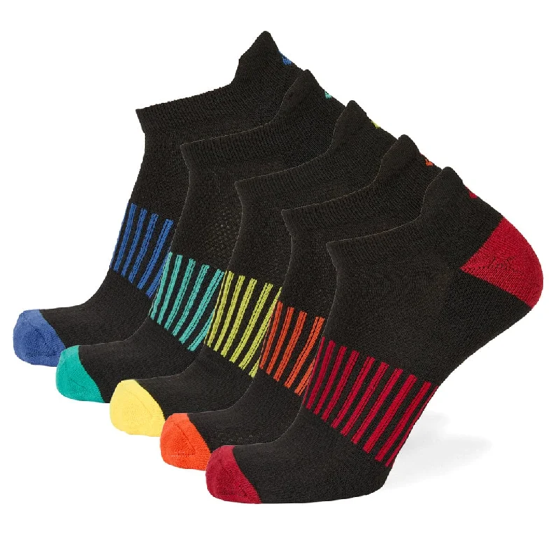 J's Athletic No Show 5 Pack - Black/Assorted