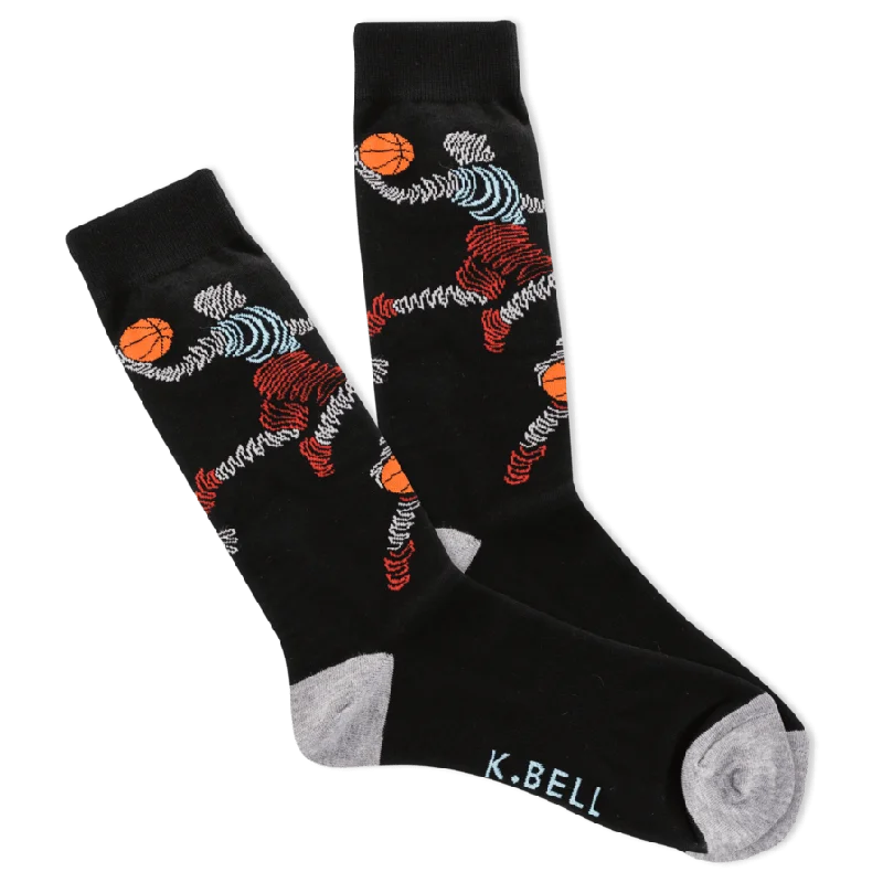 Basketball Zigzag Men's Crew Sock