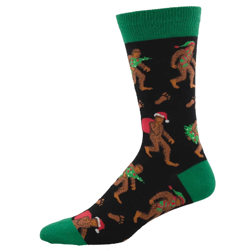 Big Foot Christmas Men's Crew Socks