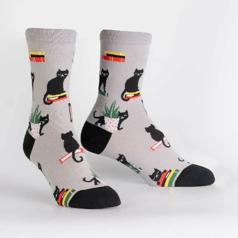 Booked For Meow Women's Crew Socks