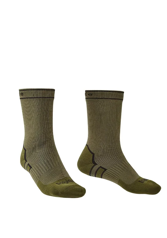 Bridgedale Stormsock Midweight Waterproof Boot Socks, Khaki