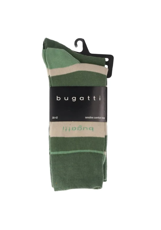 Bugatti Sensitive Comfort Top Socks, Dark Ivy