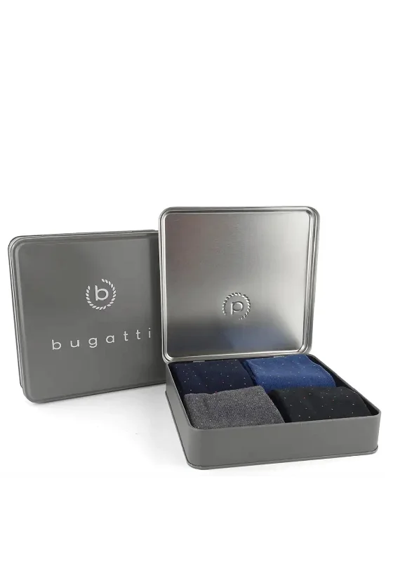 Bugatti 4 Pair Socks Giftbox, Multi