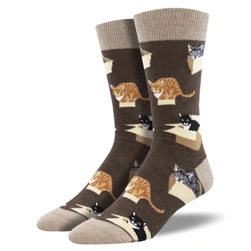 Cat In A Box Men's Crew Sock