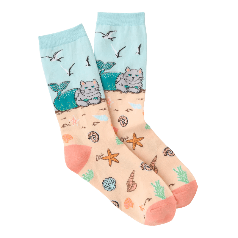 Cat Mermaid Women's Crew Socks