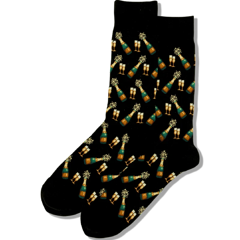 Champagne Bottles Crew Socks