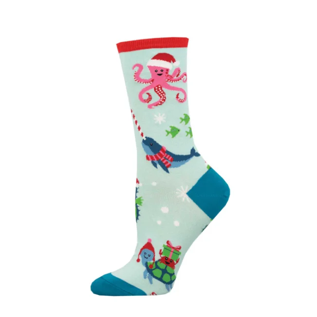 Christmas Under The Sea Women's Crew Socks