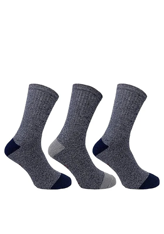 Bramble 3 Pair All Terrain Socks, Blue Multi UK6-11