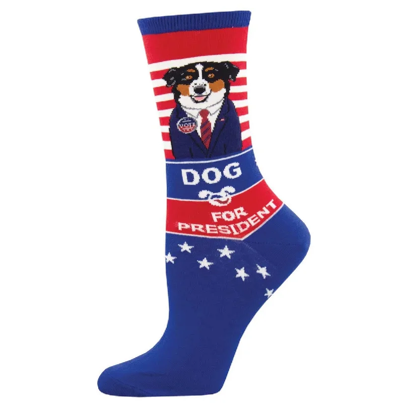 Dog For President Women's Crew Socks