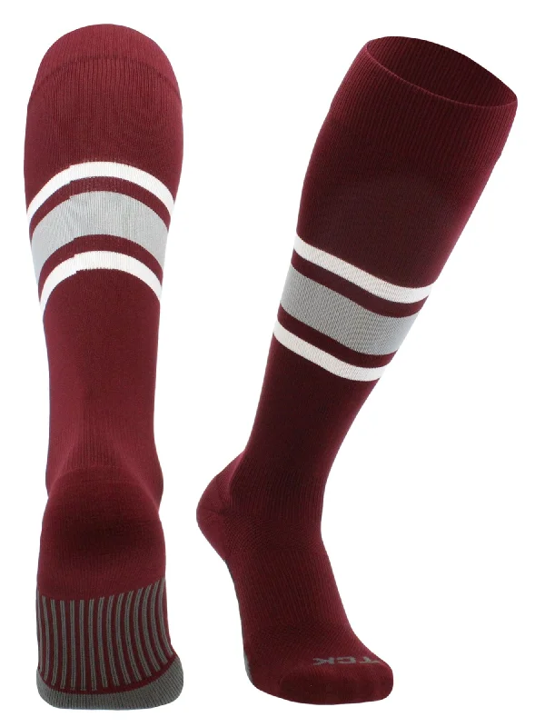 Maroon/Grey/White