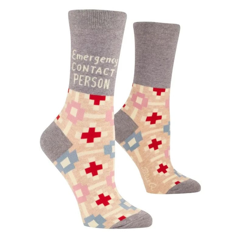 Emergency Contact Women's Crew Socks