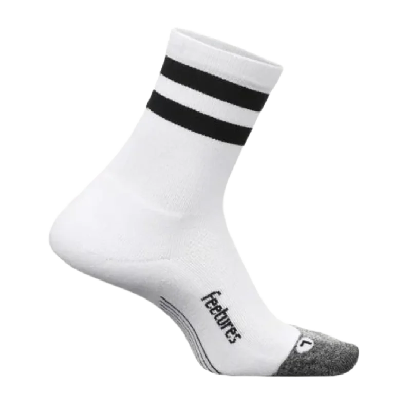 Feetures - Elite Light Cushion Mini-Crew - White High Top Stripe