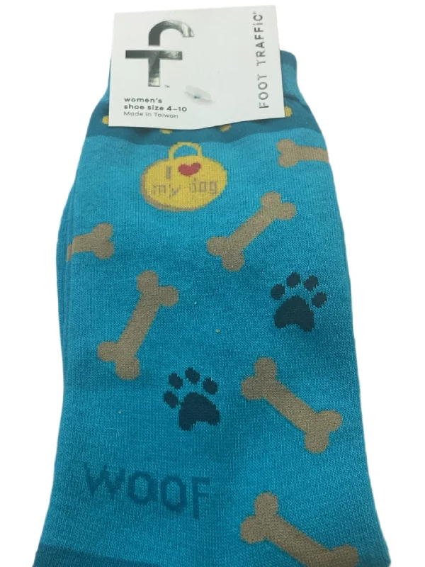 Women's Sock - Woof  Dog-  6757