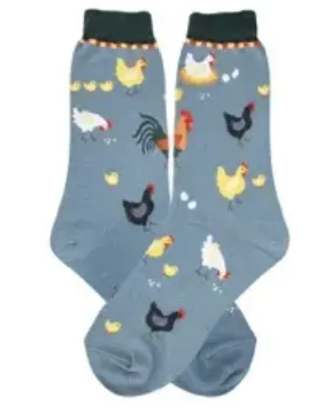 Women's Sock - Chickens - 6969