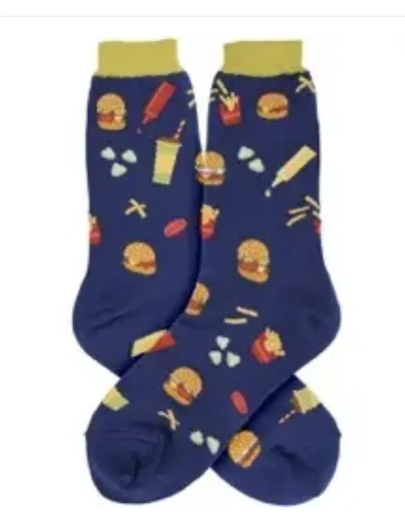 Women's Sock - Hamburger & Fries - 7060