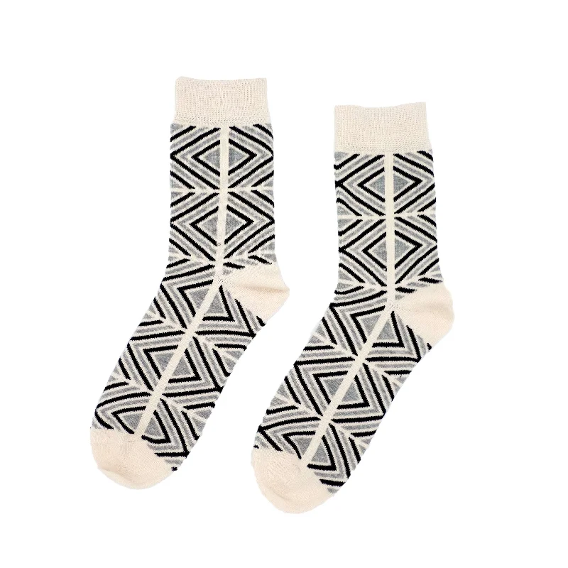 Get lost in square sock  White