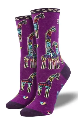 Women's Giraffe Family Socks