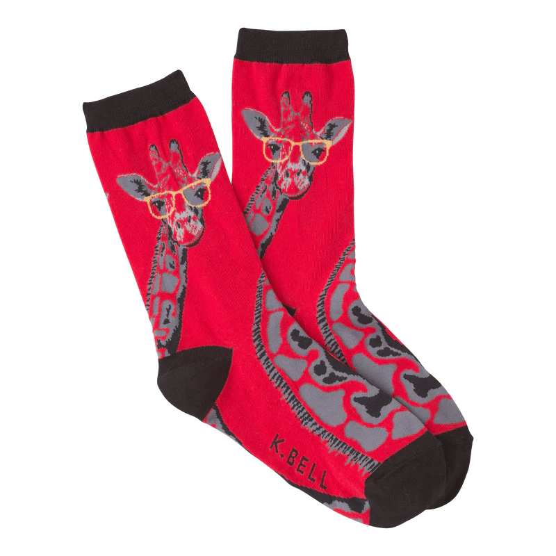 Giraffe With Glasses Women's Crew Socks