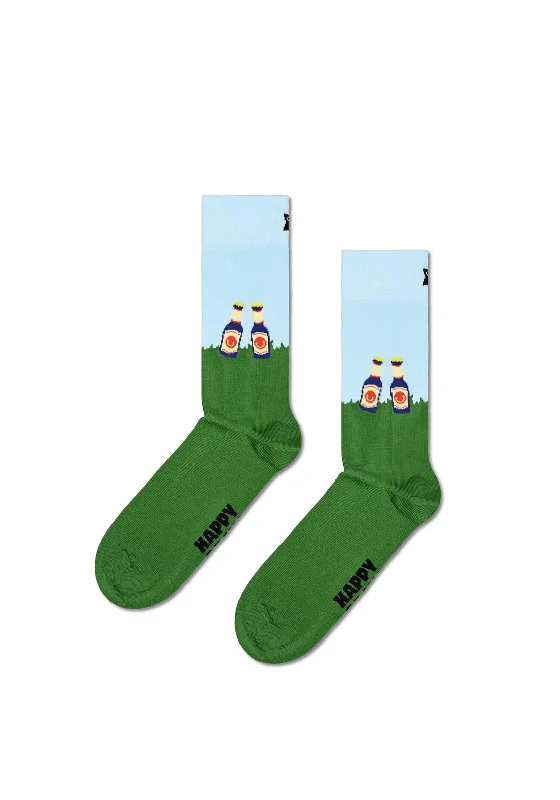 Happy Socks Picnic Time Socks, Green UK 7.5-11.5