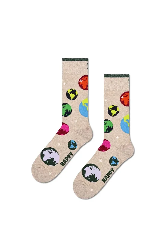 Happy Socks Planet Earth Socks, Neutral Multi EU41-46