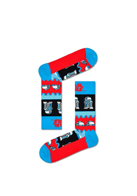 Happy Socks Robot Socks, Red Multi EU41-46