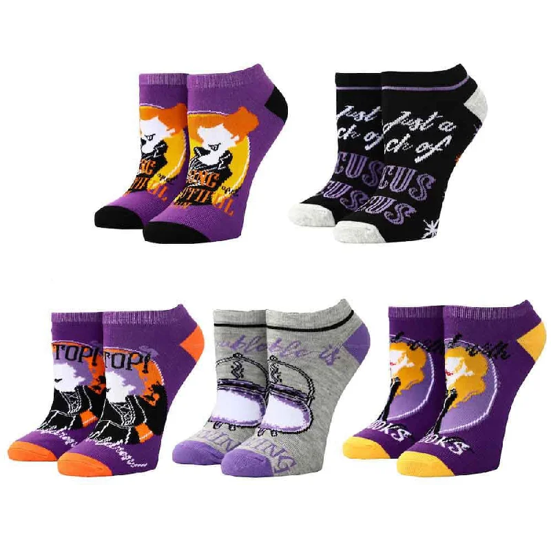 Hocus Pocus Characters 5 Pair Ankle Socks