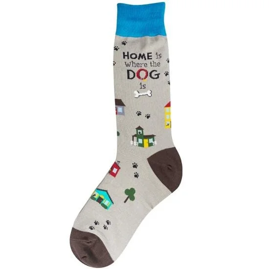 Home Is Where The Dog Is Men's Crew Socks