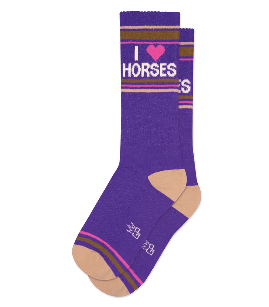 I Love Horses Unisex Crew Socks