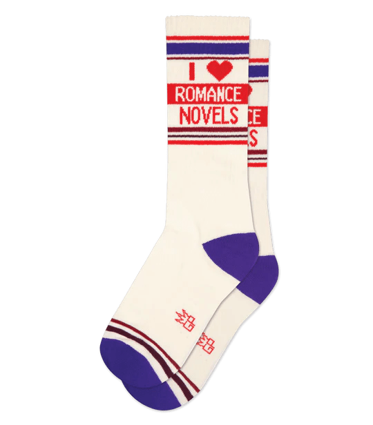 I Love Romance Novels Unisex Crew Socks