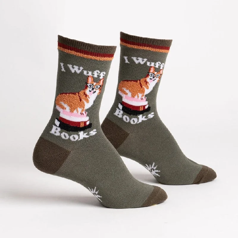 I Wuff Books Women's Crew Socks