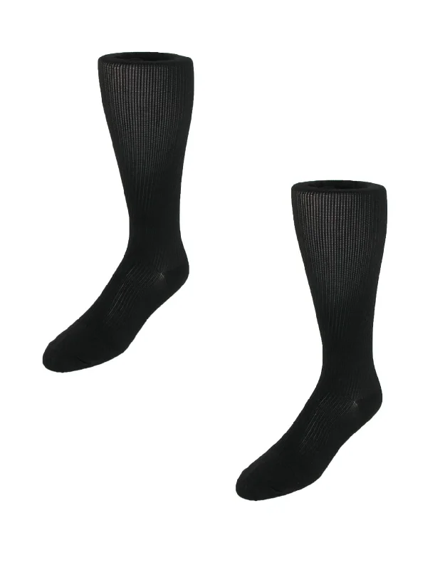 Jefferies Socks Firm Support Over the Calf Compression Dress Socks (Pack of 2)