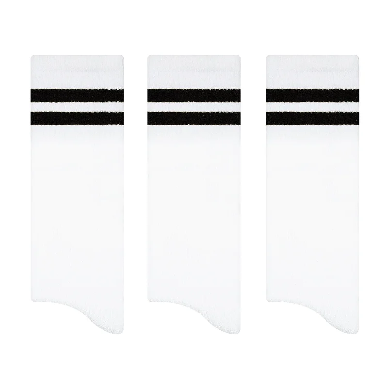 White - Black Stripe