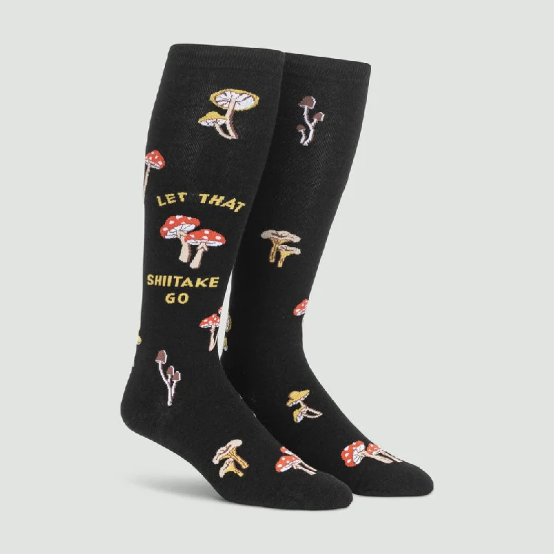 Let That Shiitake Go Women's Wide Calf Knee High Socks