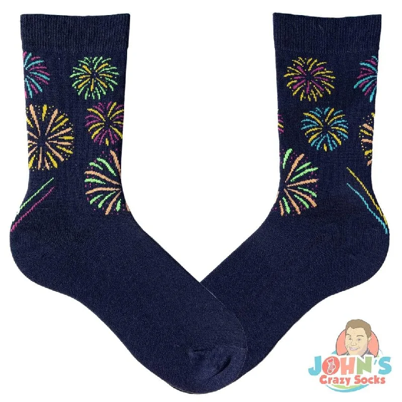 Fireworks at Night Crew Sock