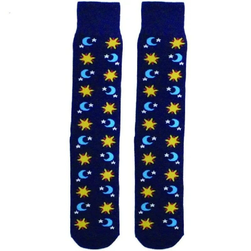 Stars and Moon Crew Sock