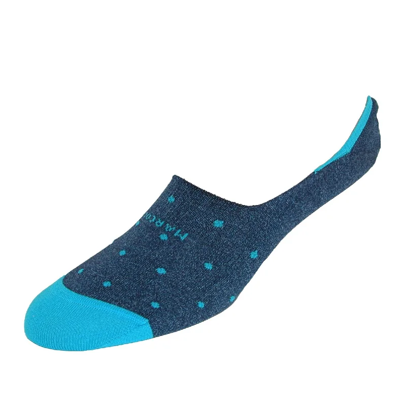 Marcoliani Men's Polka Dot Invisible Touch Liner Sock