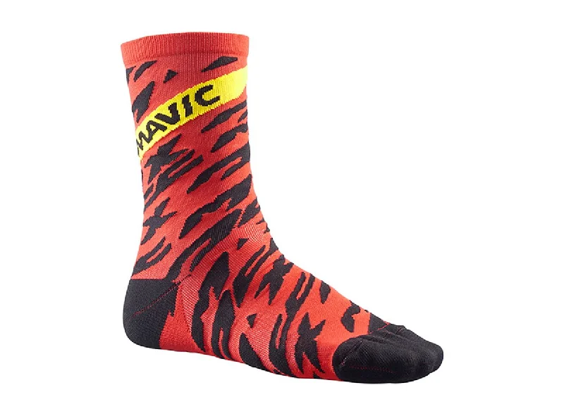 Mavic Deemax Pro 7" High Sock - Black-Fiery Red