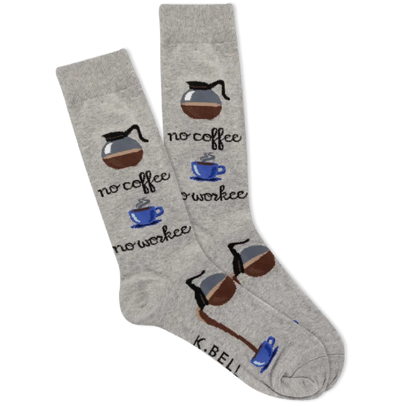 Men's No Coffee No Workee Crew Socks